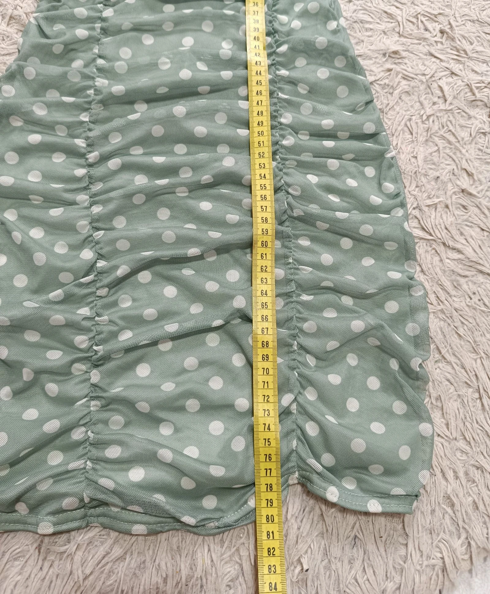 Vestido de bolinhas 🌄 verde pastel / Robe à pois vert pastel – photo 8